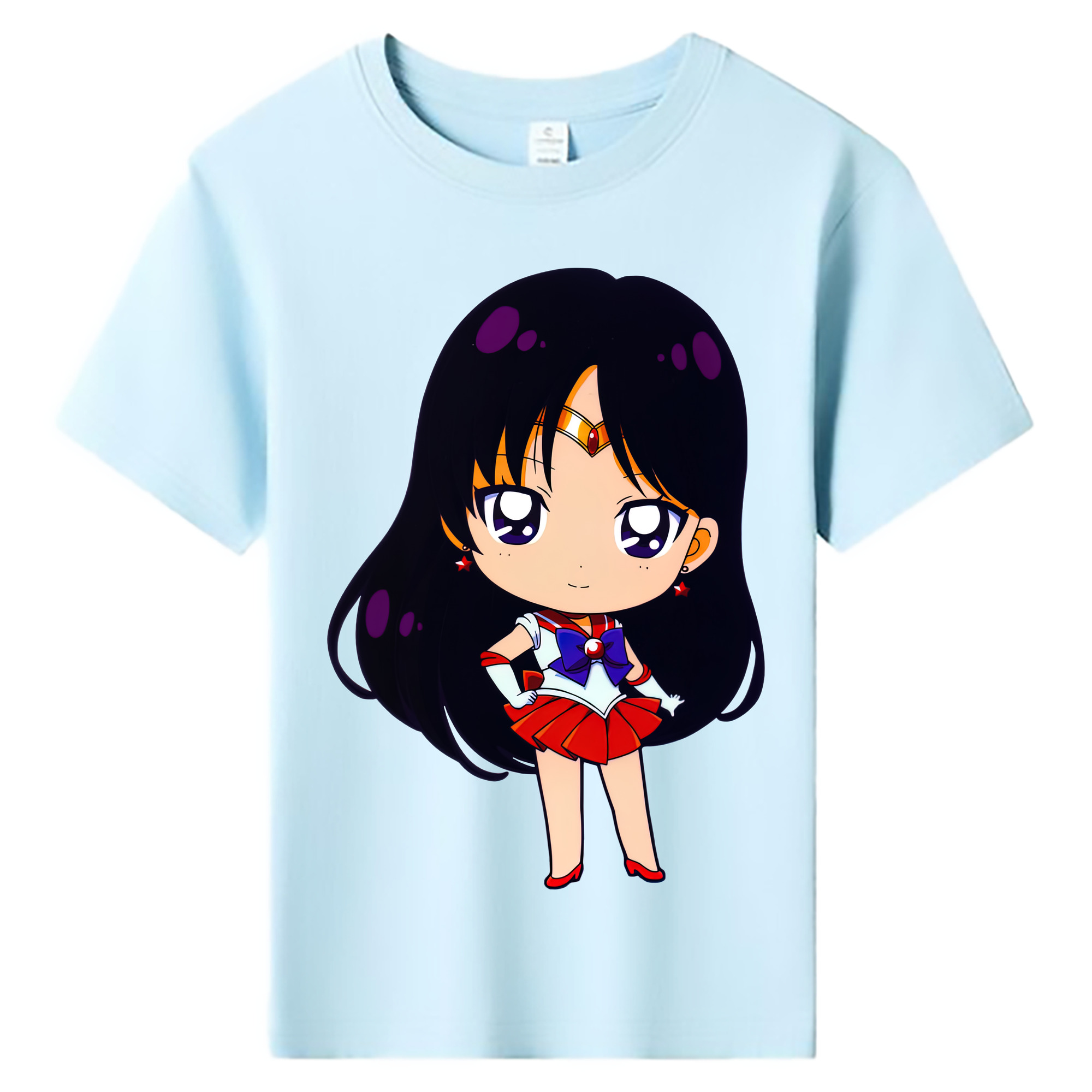 （画像用） 美少女戦士セーラームーン 火野レイ ひの レイ Sailor Moon Hino Rei （セーラーマーズ,Sailor Mars） 綿100％キッズTシャツ（フロントプリント）